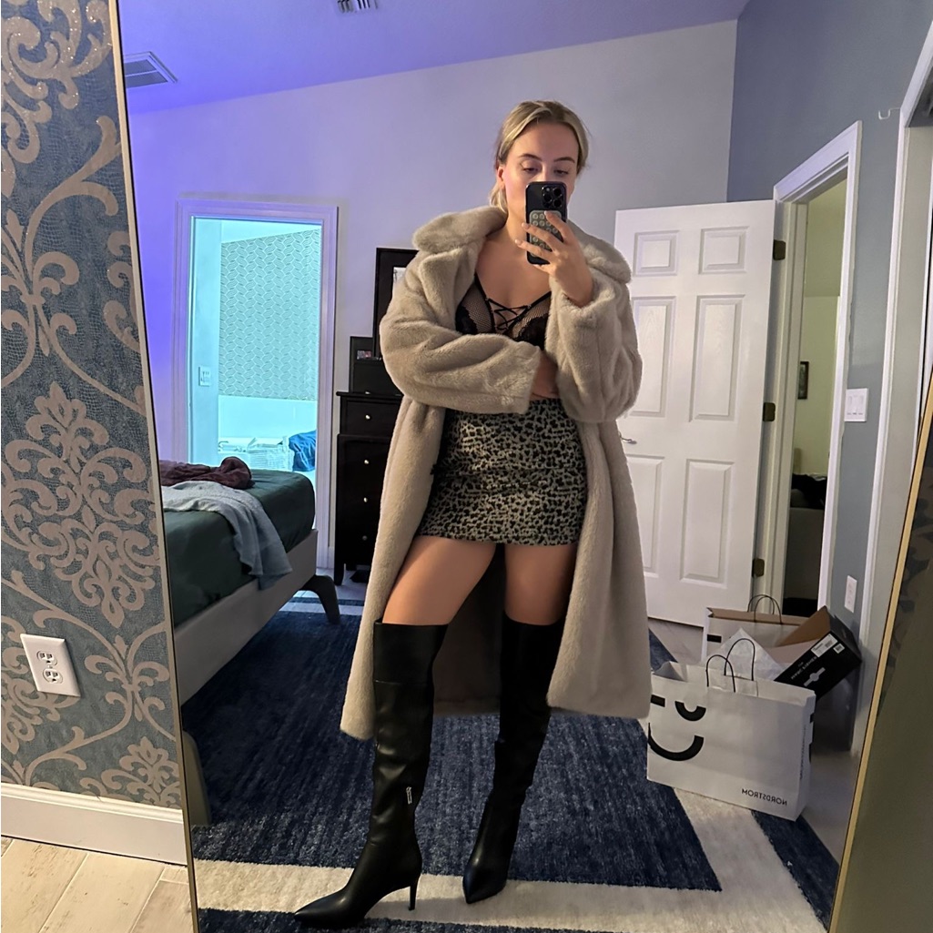 Marc Fisher Black Leather Knee-High Boot